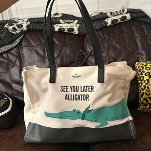 Kate spade " See ya later alligator " tote bag